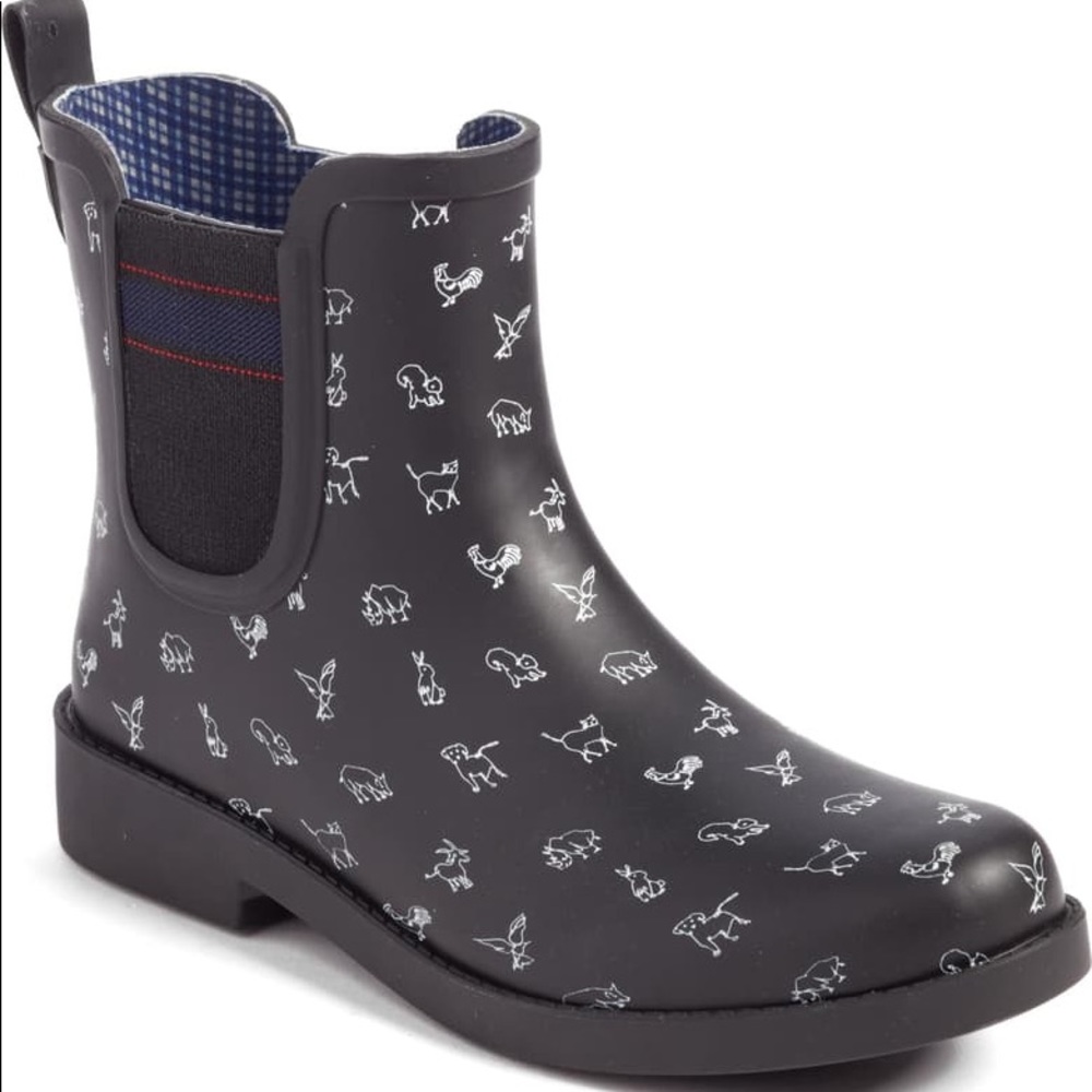 Ellen Degeneres Wallita Rain Boot Black 10